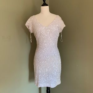 White sequence dress